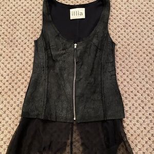 Ilia Size 2 Leather Top